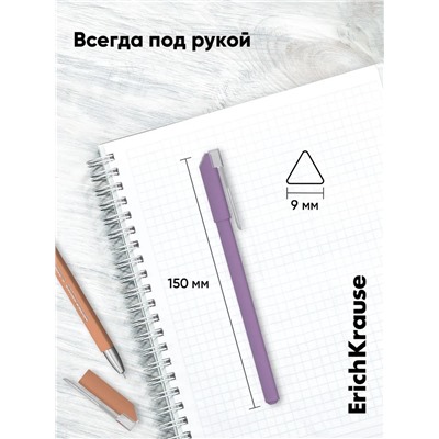 Ручка гелевая ErichKrause G-Reed Stick Pastel Bloom, 0.38 мм, синяя
