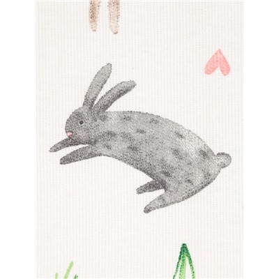 Скатерть пасхальная Доляна Fluffy bunnies, 110×144 см, 100% хлопок, 164 г/м²