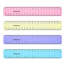 Линейка 20 см ErichKrause "Pastel", микс