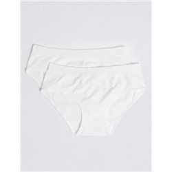 2 Pack Seamfree Bikini Knickers (6-16 Yrs)