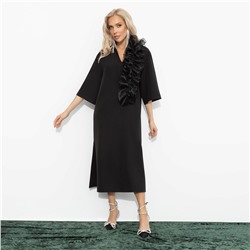 Платье с разрезом, Сияние глянца (чёрное)