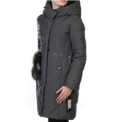 E-867 GRAY/GREEN Пальто теплое стеганое EVCANBADY