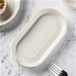 Блюдо Magistro Urban, 260 мл, 18×9.8×2.5 см, овальное, фарфор, белое
