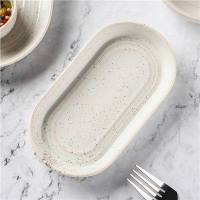 Блюдо Magistro Urban, 260 мл, 18×9.8×2.5 см, овальное, фарфор, белое