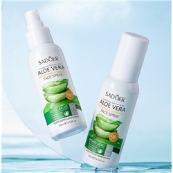Освежающий увлажняющий спрей для лица и тела с Алоэ Вера Sadoer, 100 мл.