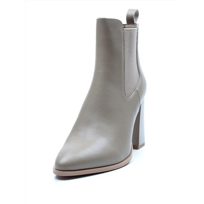 01-PCT168-2 DK.BEIGE Ботинки Челси демисезонные женские (натуральная кожа, байка)