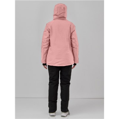 Горнолыжная куртка женская зимняя персикового цвета 7015_1P