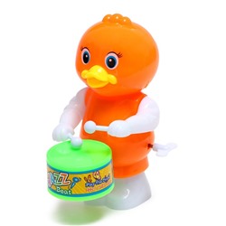 Заводная игрушка «Утка барабанщик», МИКС