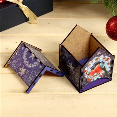 Чайный домик новогодний «Снегири», 10.5×9.5×12 см