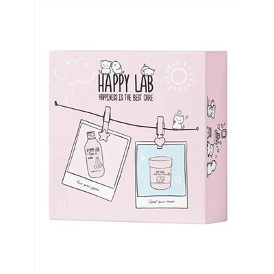 Happy Lab Набор для ухода за телом Lovin you: гель для душа, скраб для тела, 300 мл, 240 г