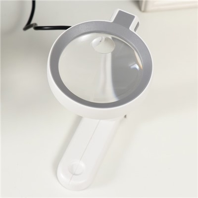 Лампа-лупа х5 ×11 для творчества LEDx18 от 3АAA+ USB линзы d=2 см и 7.5 см 11×9×22.8 см