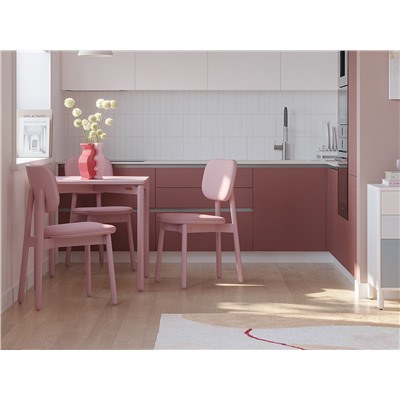 Стул Saga, рогожка, розовый