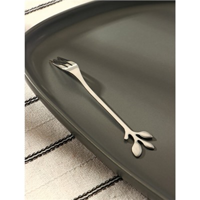 Вилка десертная Magistro «Вудс», длина 12 см, нержавеющая сталь, серебристая