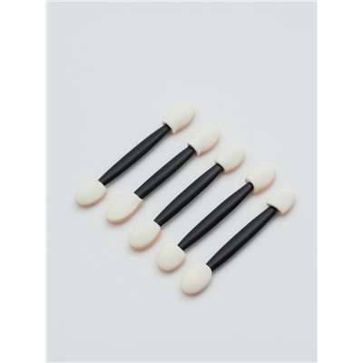 УЦЕНКА Набор аппликаторов для теней, двусторонние, 5 шт., 5 (±1) см, чёрный