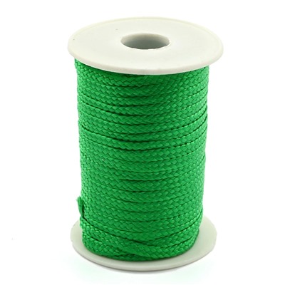 Шнур плетеный для рукоделия 6*3мм цв.зеленый