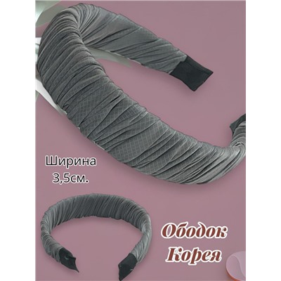 Ободок для волос текстильная кожа ОБ33 6 штук