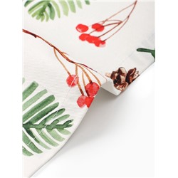 Набор новогодних салфеток «С Новым Годом», с декоративными кольцами, 40×40 см - 2 шт., 100% хлопок, саржа 190 г/м²