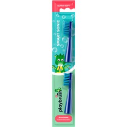 playbrush Aufsteckbürsten Kinder Smart Sonic blau Насадки для детской электрической зубной щетки Sonic, 2 шт.