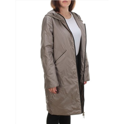 22098 DK.BEIGE Куртка демисезонная двухсторонняя женская (80 гр. синтепон)