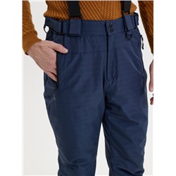 Полукомбинезон утепленный мужской зимний горнолыжный темно-синего цвета 2405TS