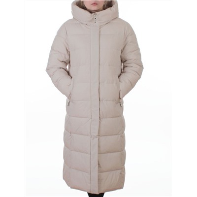 2338 BEIGE Пальто зимнее женское (200 гр. холлофайбер)