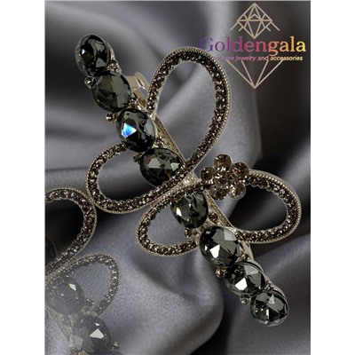 Заколка автомат для волос с кристаллами «Блеск элегантности» ЭЛЗ11/03