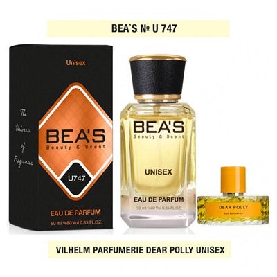 Beas U747 Vilhelm Parfumerie Dear Polly Unisex edp 50 ml, Парфюм унисекс Beas U747 создан по мотивам аромата Vilhelm Parfumerie Dear Polly