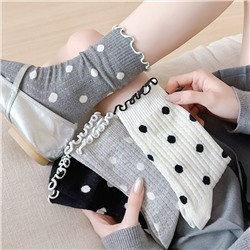 Spring summer cotton thin socks, mid-length