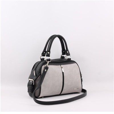 Сумка 257 мульти итальянский серо-черный ХИТ продаж