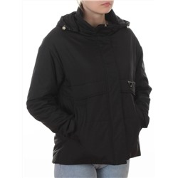 7060 BLACK Куртка демисезонная женская (100 гр. холлофайбер)