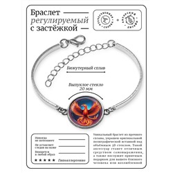 BSI-0182 Браслет металлический Феникс неон