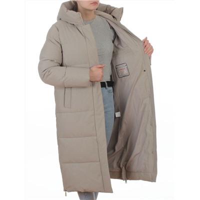 L667 BEIGE Пальто зимнее женское (200 гр. холлофайбер)