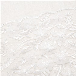 Футболка комбинированная с вышивкой, Буду тебе сниться (айвори)