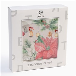 Скатерть новогодняя «Этель. Рождественский венок», 110×150 см, с ВГМО, 100% хлопок, саржа 190 г/м²