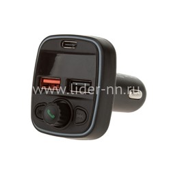 MP3 FM Modulator/АЗУ USB/PD QC3.0 FaizFULL (2 USB/Micro SD/дисплей) FS30 (черный)