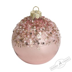 Шар "Розовый глянец" (стекло) 8 см
