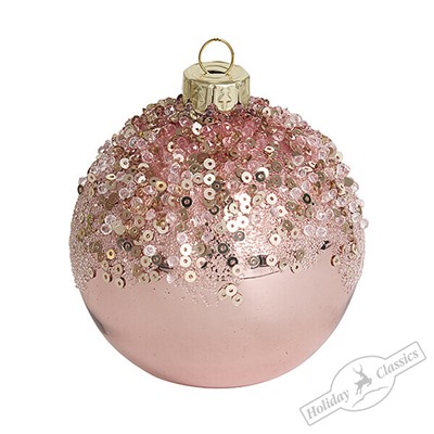 Шар "Розовый глянец" (стекло) 8 см
