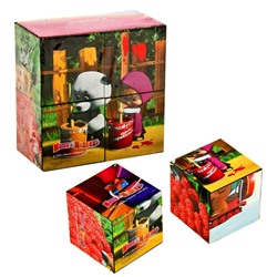 Кубики «Mашa и медвeдь», 4 штуки