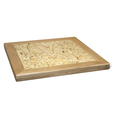 Столик журнальный SHT-TU29/H36/70/70 ДУБ/OSB
                        прозрачный лак / черный муар