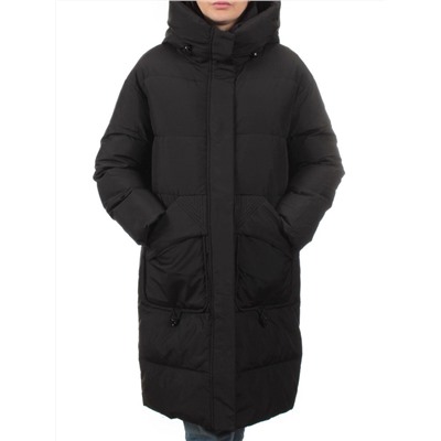 709 BLACK Пальто зимнее женское (холлофайбер 200 гр.)