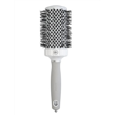 Olivia Garden Термобрашинг для укладки волос / Expert Blowout Grip White & Grey, 55 мм, бело-серый