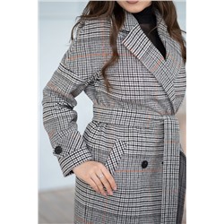 Пальто женское демисезонное 22970 (клетка michel)