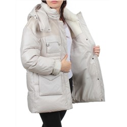 338-X28 LT. BEIGE Куртка зимняя женская (200 гр. холлофайбер)