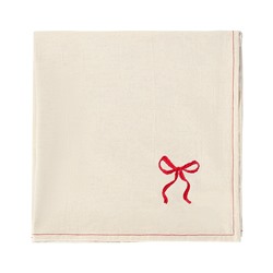 Скатерть Fancy Bows бежевого цвета из коллекции Essential, 180х180 см