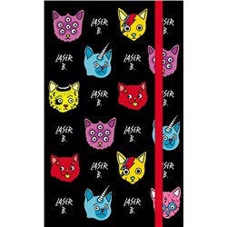 Записная книжка А6 80-50л Лазер Би с тв обл спираль с клап на резинке Хатбер 80-50ЗКт6Вгр_26228/28/Россия