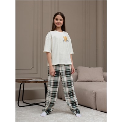 Детский костюм для девочки Мишель-1 КД-390 / зелёный