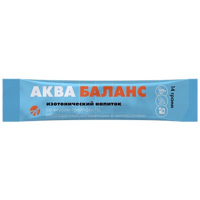 Изотонический напиток "Аква Баланс", 15 пакетиков по 14 г