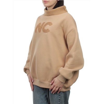 2510 BEIGE Толстовка женская (85% хлопок, 10% полиэстер, 5% спандекс)