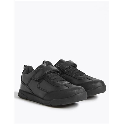Kids’ Leather Riptape School Shoes (8 Small - 1.5 Large)