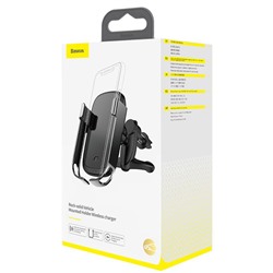 Автомобильный держатель Baseus Rock-Solid Vehicle Mounted Holder Wireless Charger черный